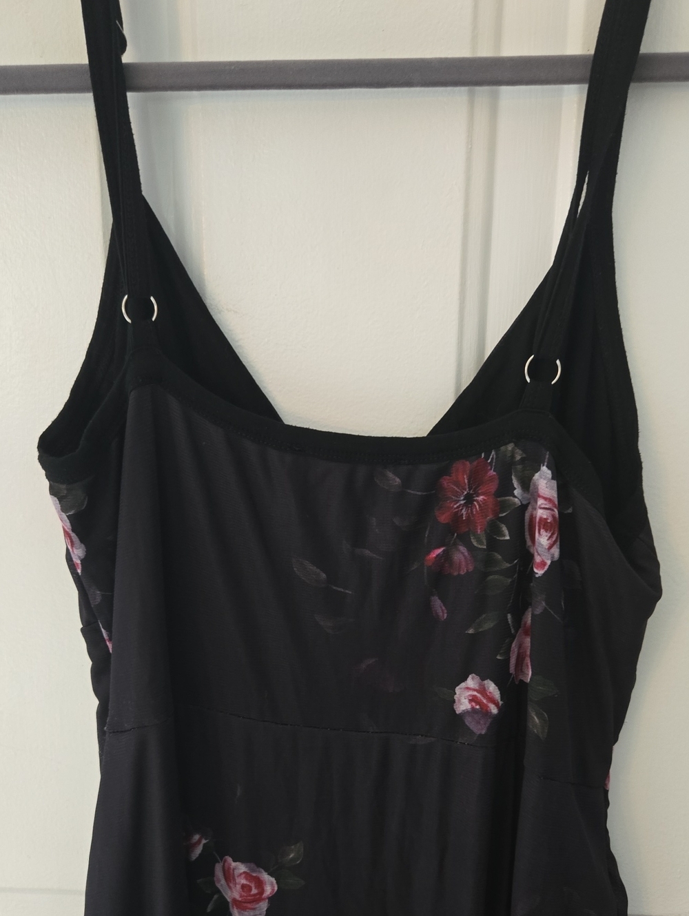 Cider Black Maxi Dress with Pink Rose Print - Picture 5 of 7